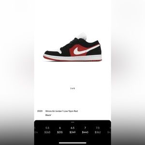 Women’s Air Jordan 1 low Gym Red